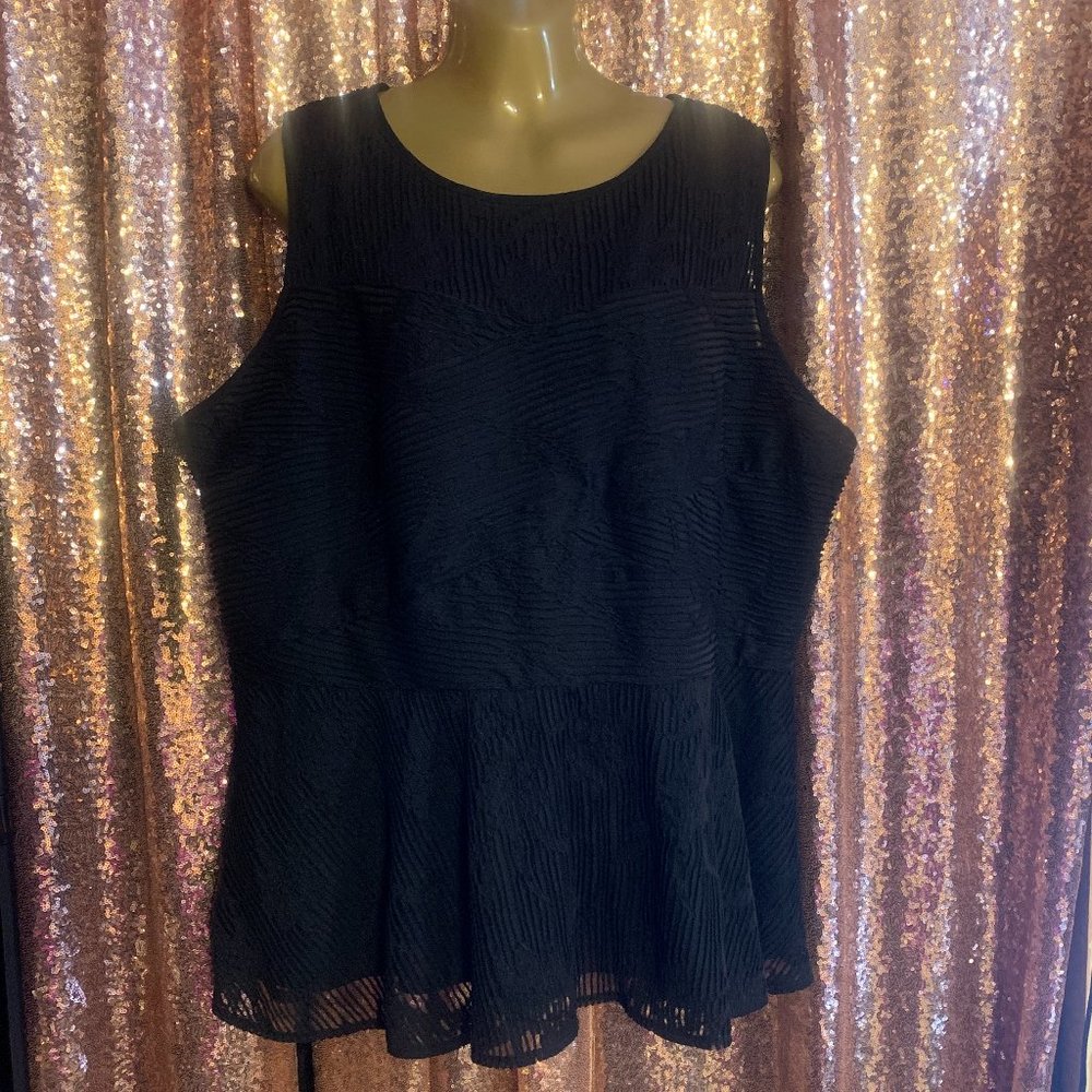 Sleeveless Peplum Shirt – Plus Size